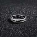 Adjustable vintage silver ring for men featuring black enamel and hammered texture finish - Solitude