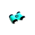 Mint green wooden toy car with number 3 billiard style design for early education - Beechwood Car