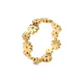 Bague ajourée en forme de marguerite en acier inoxydable plaqué or 18 carats chic - US 5 / Doré