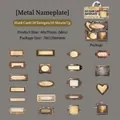 Vintage Metall-Etiketten Set in Bronze und Kupfer für DIY Journaling, 20 Stück Packung - Metall Namensschilder