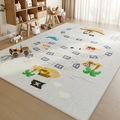 Light blue children's pirate treasure hunt board game play rug for kids' bedrooms - 80x120cm / Crystal Velvet - Pirate Adventure