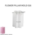 Moule cylindrique en silicone en forme de fleur pour bougies, 6x7,2 cm avec motif floral - Colonne de Fleur