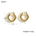 Gedetailleerde afmetingen en gewichtsmeting van de gouden gedraaide oorbellen - 28mm Dikke Gedraaide Stijl (AJA091)