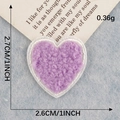 Purple heart chenille patch with white border embroidery, 2.7x2.6cm small size decor - Purple Heart V2 (Iron-on)