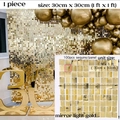 Mirror light gold shimmer wall panel for party decor, size 30x30cm with 100 sequins - Bright Gold