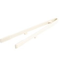 Pinza de cocina beige de silicona resistente al calor para pan, filetes y repostería - Blanco (con soporte)