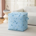 Light blue daisy print storage bag with zip closure and handles for clothes and duvets - Blue Daisy (140L)