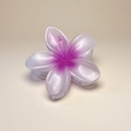 Frangipani hair claw clip with purple gradient petals and pearlized finish - 8x7x4cm / Pearlescent Pink