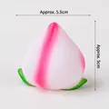 Pink peach cake topper ornament with green leaves and 5.5cm width measurement - Vinyl Medium Longevity Peach