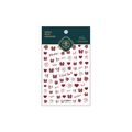 3D embossed nail art stickers with red roses and butterfly bows model TS-1345 - 3D Embossed Rose Bow Style (TS-1345-蝴蝶佳节)