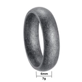 Retro 6mm wide stainless steel ring for men with vintage matte silver finish and texture - JWR1310 Vintage Smooth Surface 6mm