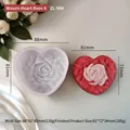 Woven heart rose silicone candle mold with 88x81x42mm dimensions and detailed texture - Woven Heart Rose A ZL-904