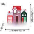 Wooden Christmas village tabletop ornament with dimensions 15.5x13cm and 81g weight - Home Christmas House