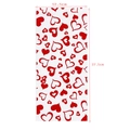 Clear dimensions 12.5x27.5cm for white candy gift bag with red heart pattern print - No.5 Single Style Valentine