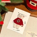 Embroidered white bear with red Christmas sweater hair clip for kids winter accessory - 1# Christmas White Bear Hair Clip