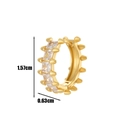 Vergoldete Cartilage-Creole mit klarem Zirkonia-Besatz, Maße 1,57 cm x 0,63 cm - Nieten-Zirkonia Stil