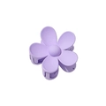 Purple flower hair claw clip with matte finish made of durable frosted acrylic resin - Solid - Matte Light Purple