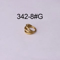 16G 316 Edelstahl Dreischicht-Verschlussring in polierter Goldausführung - 8mm / Gold