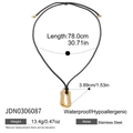 Minimalist stainless steel long necklace with golden irregular hollow pendant - Gold Abstract Hollow Pendant (JDN0306087)