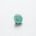 Minimalist green zircon geometric round stud earring accessory with multi-faceted cut - 6.2MM / Green/Mocha (36#)