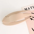 Matte beige large duckbill hair clip with non-slip design for secure styling - Matte Beige