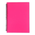 Porte-partitions A4 rose vif avec spirale noire à double anneau pour un feuilletage facile - 30 Pages (60 Faces) / Couleur Unie / Rose foncé