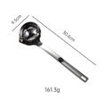 Cuchara de filtro de aceite de acero inoxidable 304 pulido de 30,6 cm con cabezal de 9,5 cm - Cuchara de filtro de aceite estilo WG
