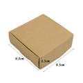 Brown kraft paper gift box in 9.5x9.5x3.5cm size for jewelry packaging and storage - Square 9.5*9.5*3.5cm