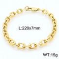 Bracciale in acciaio inossidabile dorato con maglie ottagonali geometriche per uomo e donna - Bracciale Oro