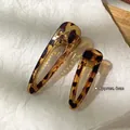 Par de pinzas de pelo de carey ámbar en acetato, estilo pico de pato con largo de 6cm - 9# Color Leopardo - Pequeño
