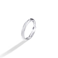 Minimalist twisted 925 silver ring with luminous star zircon and adjustable band size - Adjustable Open / Together Forever Glowing Ring (Women)