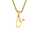 Collier en acier inoxydable doré avec pendentif lettre O orné d'un petit détail cœur - Style Lettre O / Or