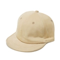 Primer plano de gorra de béisbol de ala corta en sarga de algodón caqui transpirable - M (56-58cm) / Beige