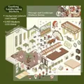 3D scenic PET stickers featuring traditional Chinese opera teahouse theme for DIY scrapbooking - Simno 3.0 Opera Teahouse