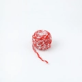 DIY Christmas tree bow ribbon in red and white fluffy faux fur yarn for floral crafts - Style D [1 Roll] 36m/50g