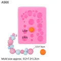 Roze siliconen bubbelvorm voor chocolade en fondant, afmeting 9,2x7,2x1,2 cm - 1# Rechthoekige Bellencombinatie / Roze