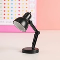 Miniature black folding LED desk lamp with adjustable arm and warm eye protection light - LD02-Black