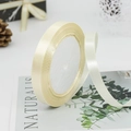 1cm cream satin ribbon on spool for gift wrapping and DIY crafts decoration - Cream White