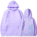 Oversized lavender hoodie featuring 'Do What Makes You Happy' text print on the back - S / Light Purple 312
