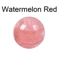 Polished 16mm watermelon red natural crystal sphere for feng shui home decor - Watermelon red