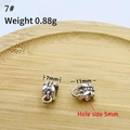 Vintage silver alloy bail bead 11x7mm with 5mm hole for DIY jewelry making - Long Tube Bail (7#)