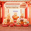 Cute Zodiac Pig mini figures set featuring yellow fortune blind box desktop collectibles - -43.3 Billion Horse Racing To Get Rich Flocked Cover 6 / Full Box Set
