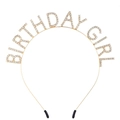 Cerchietto dorato Birthday Girl con strass bianchi e punte protettive in gomma nera - Oro (con custodia in silicone)