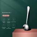 Stainless steel round spoon 19.1cm long weighing 43g with polished finish for dining - No.1 Round Spoon