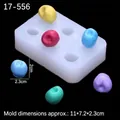 6-cavity white silicone mold for 3D cherry and berry shaped cake decorations - Style 3 / Clear