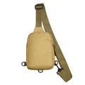 Versatile khaki crossbody chest bag with adjustable strap and front slit pocket - Khaki