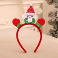 Christmas headband with festive red plush white bear and gloves for holiday parties - Hands Up Bear
