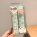 Set of two mint green and white hair roller clips for voluminous roots and bangs - Mint Green (2-Piece Set)