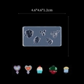 Detail of silicone nail art mold with heart, strawberry, and cake shapes for DIY crafts - Small Cherry 09