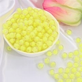 Round clear acrylic beads with yellow inner core for DIY bracelet making and jewelry design - Yellow Transparent Round 8mm (110pcs)